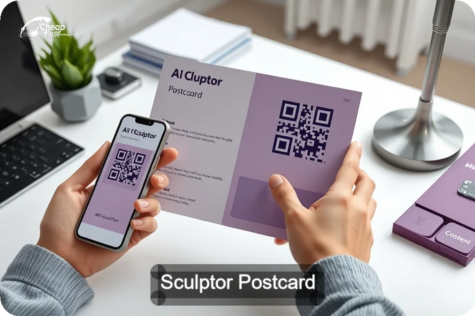 Sculptor Postcard Sample 09 · 6" x 9" design sample