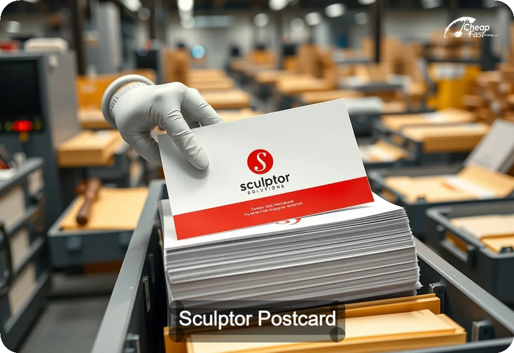 Sculptor Postcard Sample 10 · 6" x 11" design sample