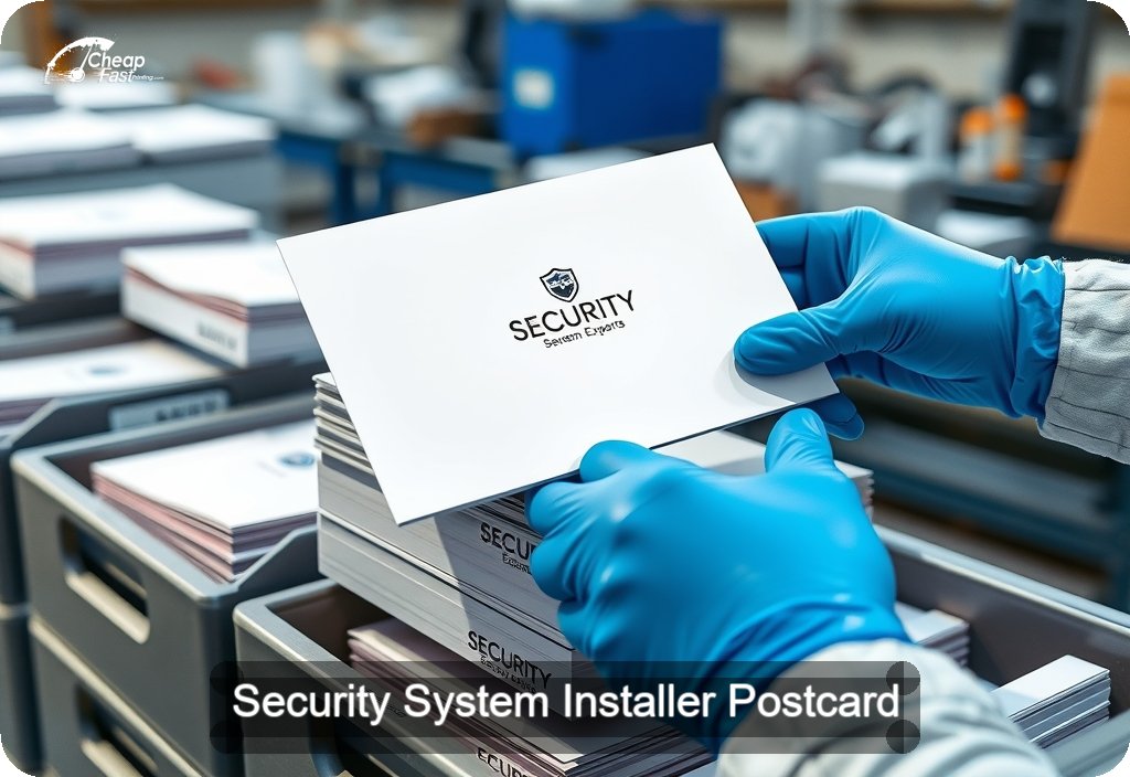 Security System Installer Postcard Sample 02 · 6" x 11" design sample