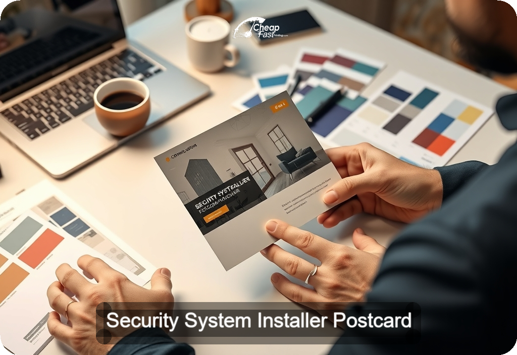 Security System Installer Postcard Sample 09 · 4" x 6" design sample