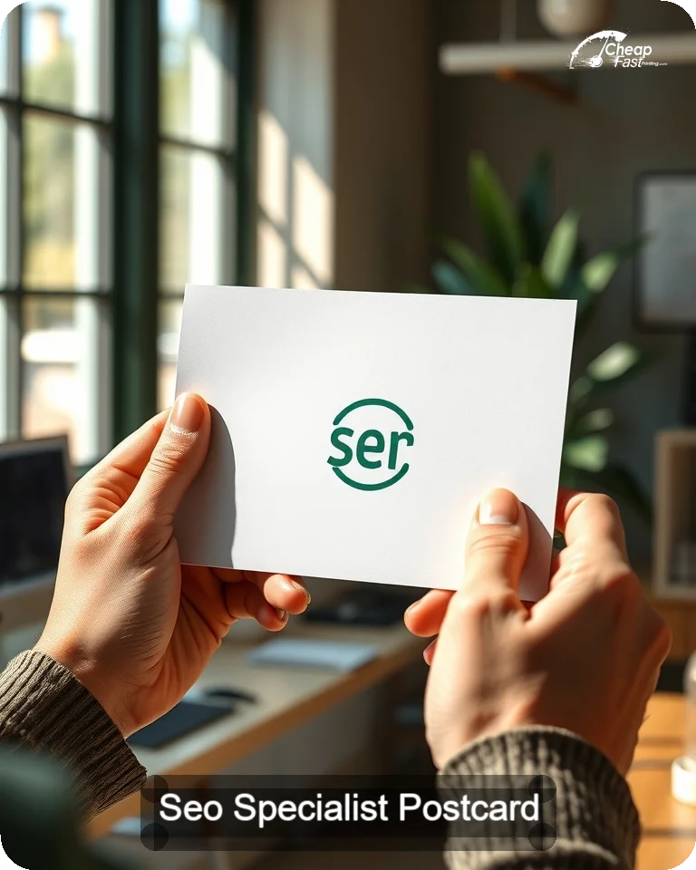 Seo Specialist Postcard Sample 01 · 4.25" x 5.5" design sample