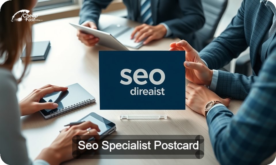 Seo Specialist Postcard Sample 02 · 4" x 9" design sample