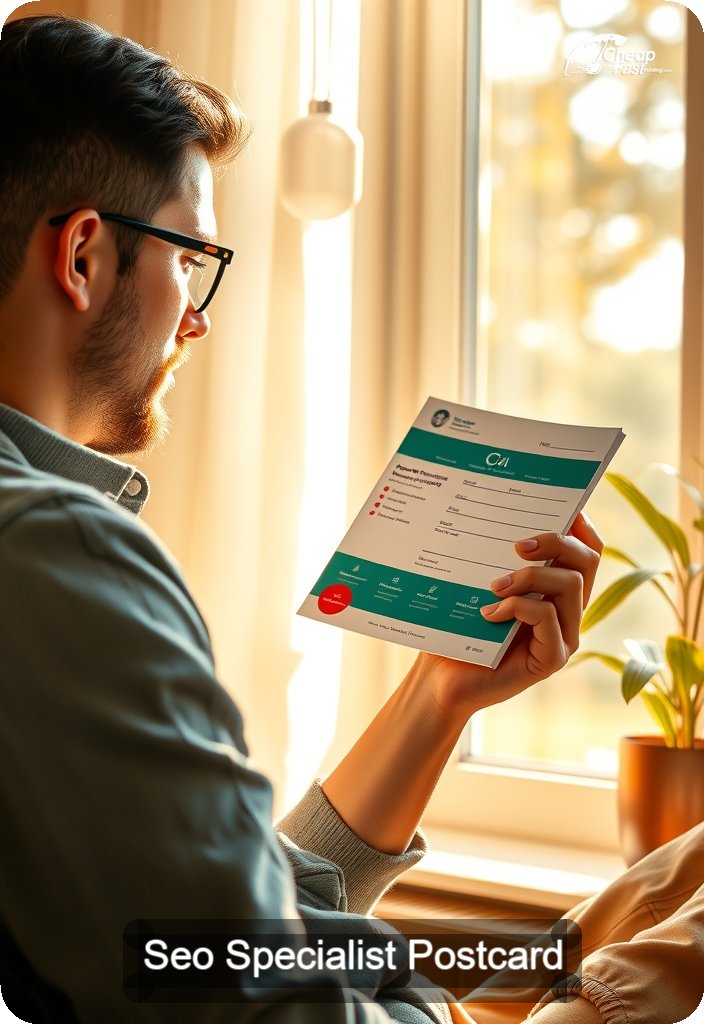 Seo Specialist Postcard Sample 03 · 4.5" x 6.5" design sample