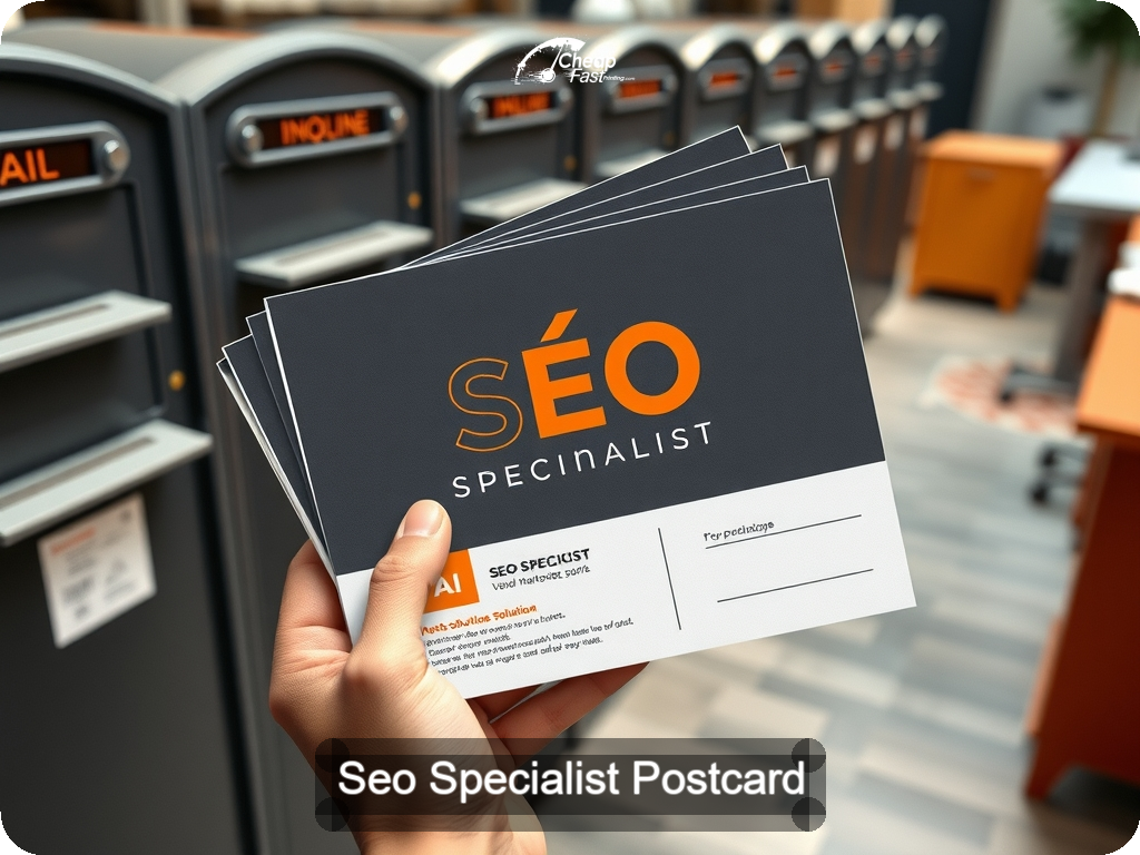 Seo Specialist Postcard Sample 04 · 6.5" x 9" design sample