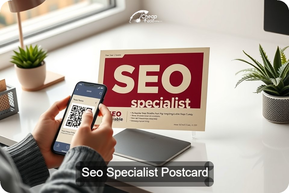 Seo Specialist Postcard Sample 08 · 6" x 9" design sample