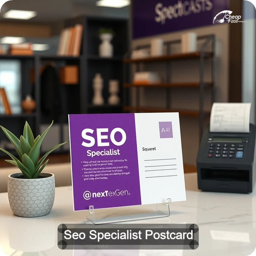 Seo Specialist Postcard Sample 10 · 5" x 5" design sample