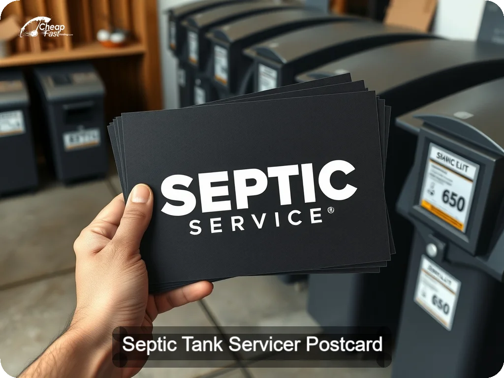Septic Tank Servicer Postcard Sample 02 · 6.5" x 9" design sample