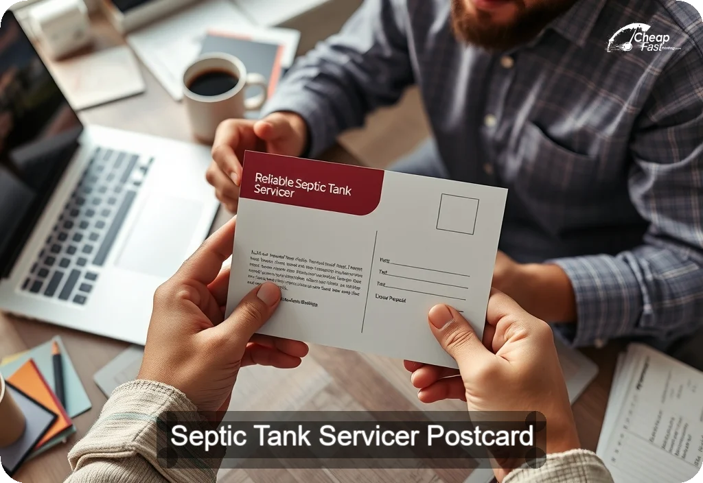 Septic Tank Servicer Postcard Sample 04 · 4" x 6" design sample