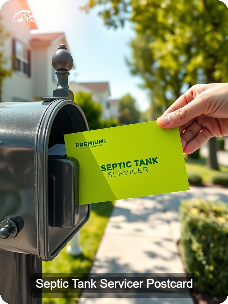 Septic Tank Servicer Postcard Sample 05 · 5" x 7" design sample