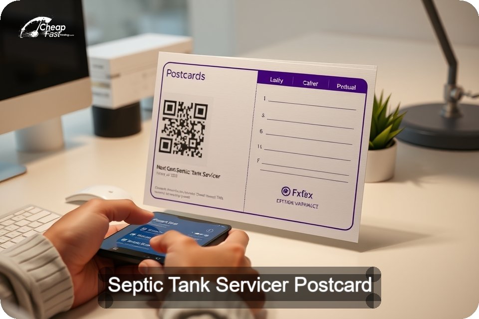 Septic Tank Servicer Postcard Sample 06 · 6" x 9" design sample