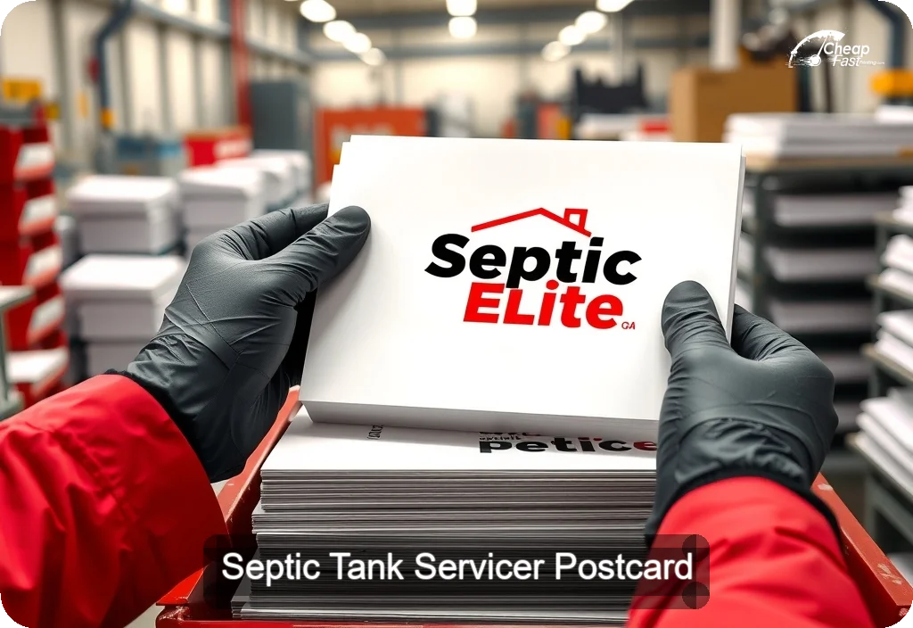 Septic Tank Servicer Postcard Sample 07 · 6" x 11" design sample