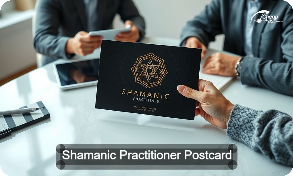 Shamanic Practitioner Postcard Sample 03 · 4" x 9" design sample