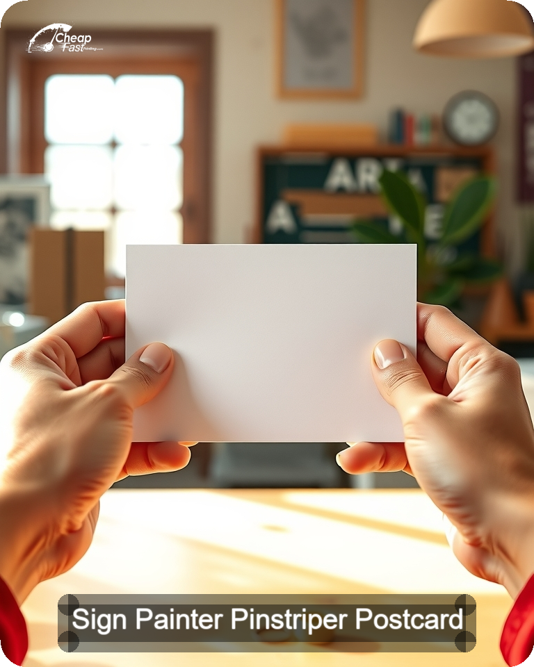 Sign Painter Pinstriper Postcard Sample 10 · 4.25" x 5.5" design sample