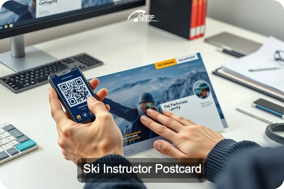 Ski Instructor Postcard Sample 03 · 6" x 9" design sample
