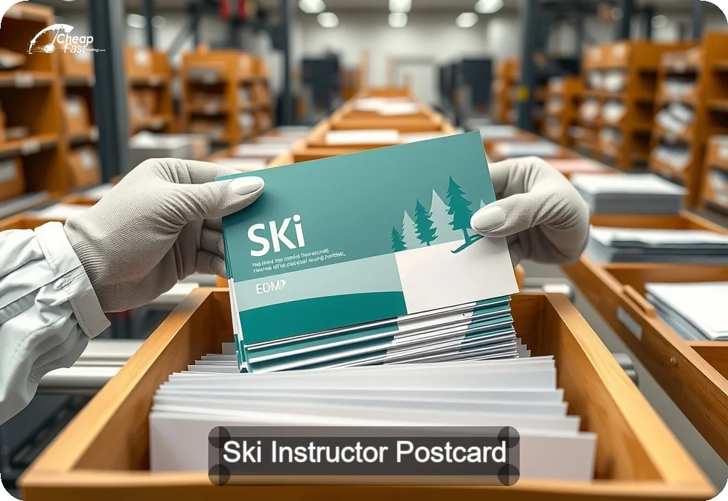 Ski Instructor Postcard Sample 04 · 6" x 11" design sample