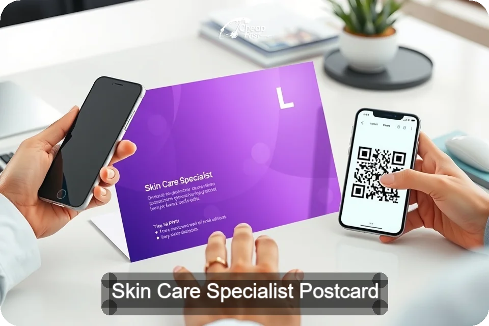 Skin Care Specialist Postcard Sample 03 · 6" x 9" design sample