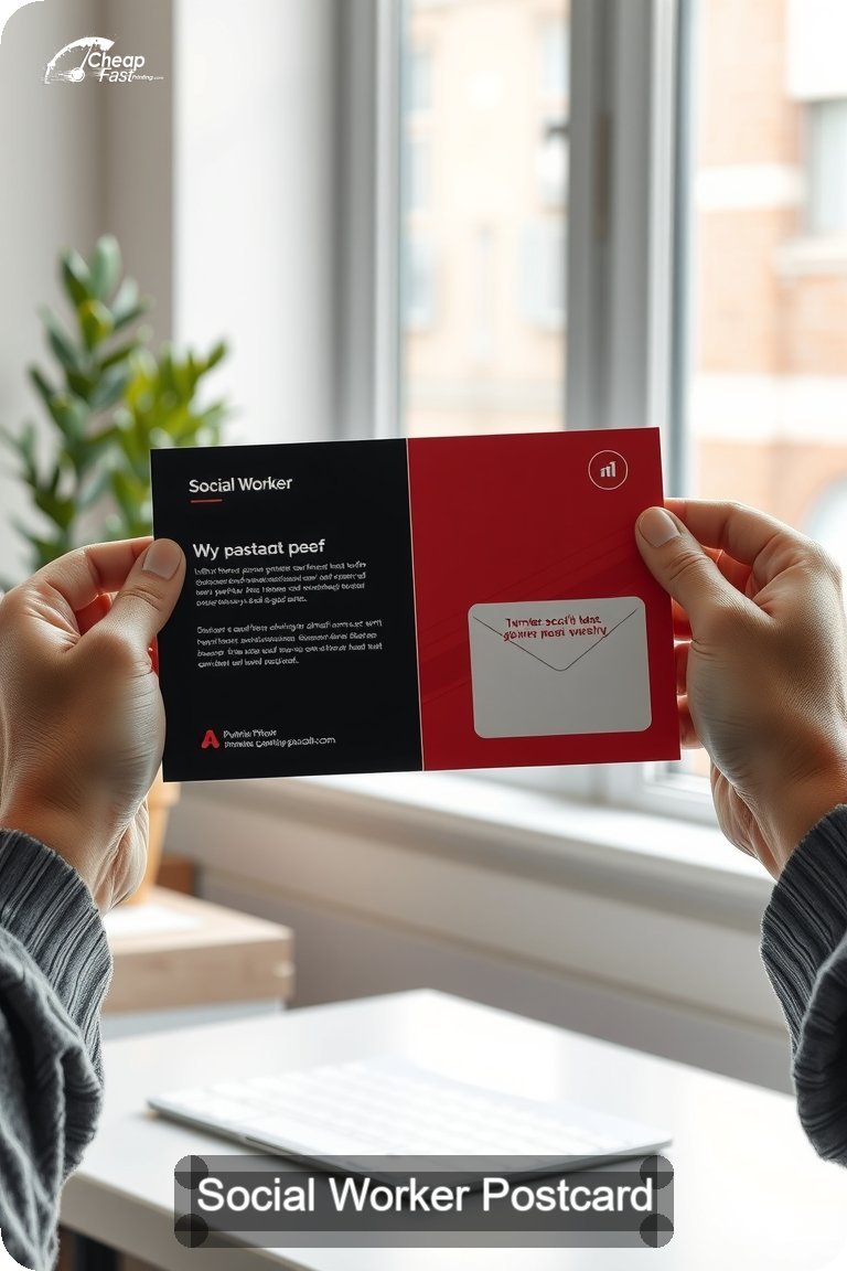 Social Worker Postcard Sample 10 · 4.5" x 11" design sample