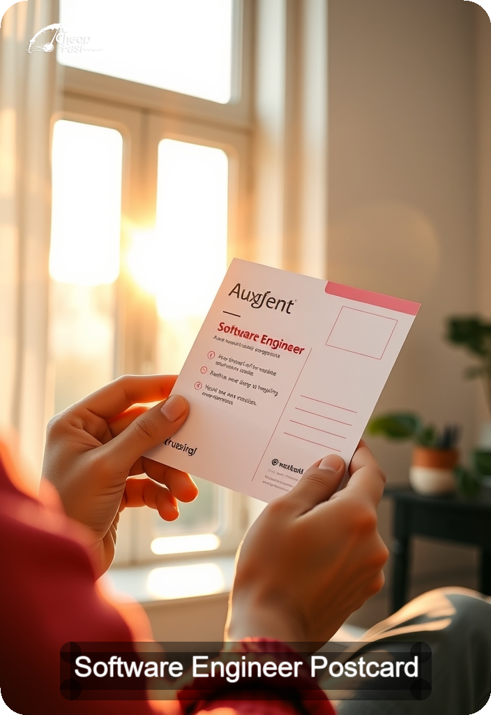 Software Engineer Postcard Sample 01 · 4.5" x 6.5" design sample