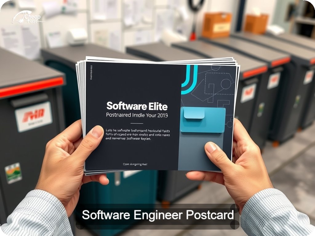 Software Engineer Postcard Sample 02 · 6.5" x 9" design sample