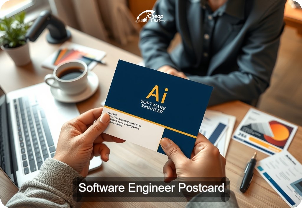 Software Engineer Postcard Sample 04 · 4" x 6" design sample