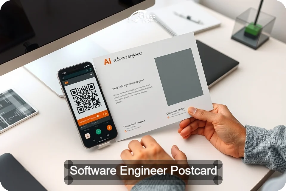 Software Engineer Postcard Sample 06 · 6" x 9" design sample