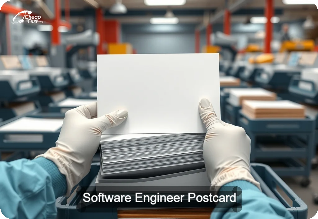 Software Engineer Postcard Sample 07 · 6" x 11" design sample