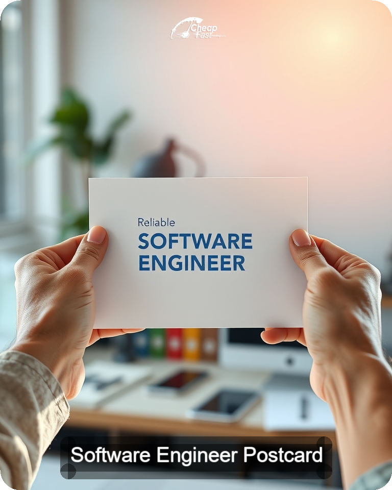 Software Engineer Postcard Sample 09 · 4.25" x 5.5" design sample