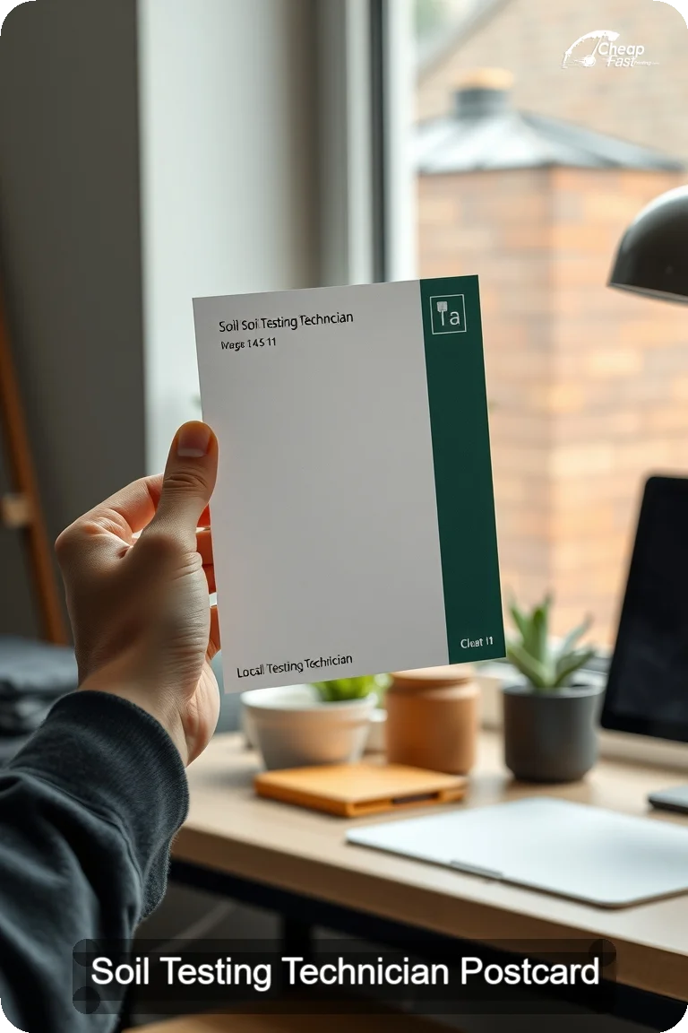 Soil Testing Technician Postcard Sample 01 · 4.5" x 11" design sample