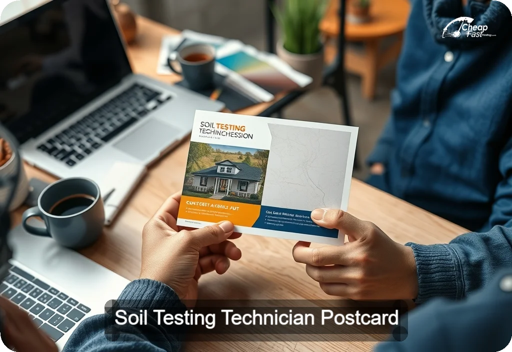 Soil Testing Technician Postcard Sample 02 · 4" x 6" design sample