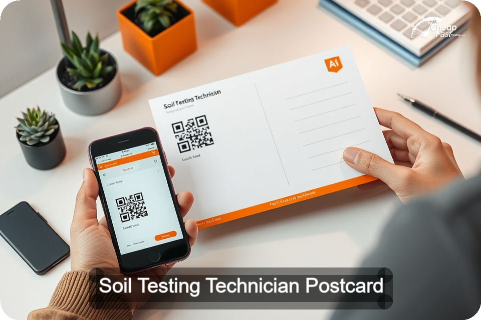 Soil Testing Technician Postcard Sample 04 · 6" x 9" design sample