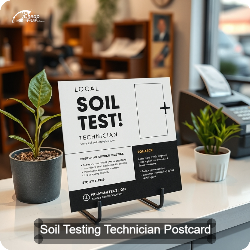 Soil Testing Technician Postcard Sample 06 · 5" x 5" design sample