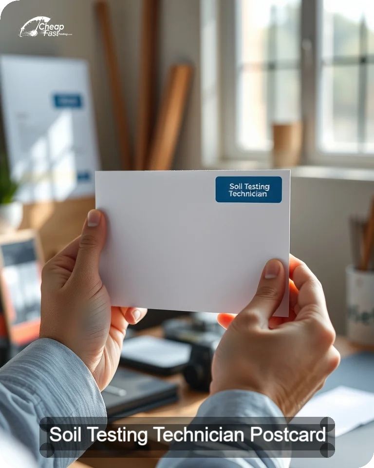 Soil Testing Technician Postcard Sample 07 · 4.25" x 5.5" design sample