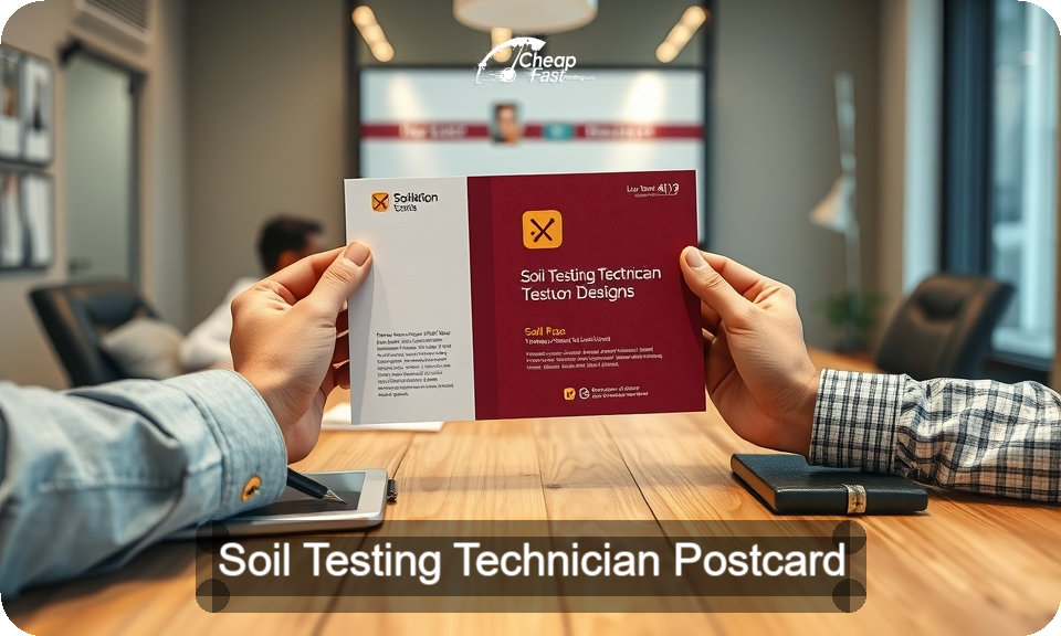 Soil Testing Technician Postcard Sample 08 · 4" x 9" design sample