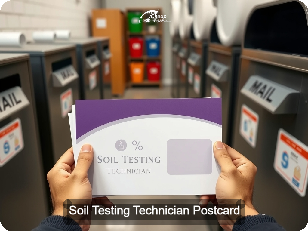 Soil Testing Technician Postcard Sample 10 · 6.5" x 9" design sample