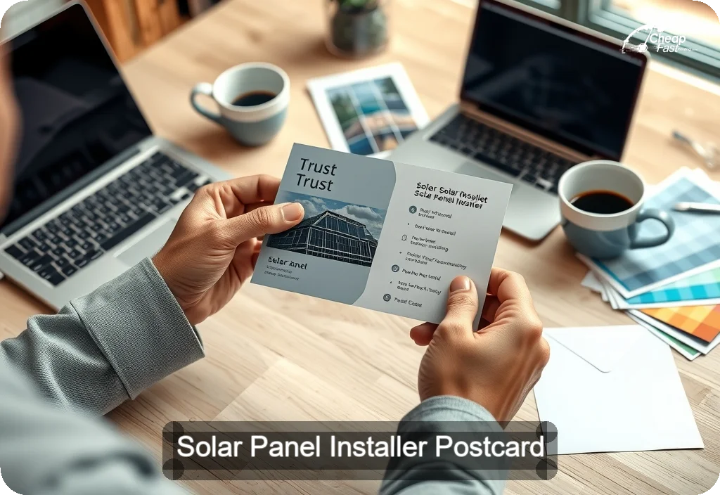 Solar Panel Installer Postcard Sample 03 · 4" x 6" design sample