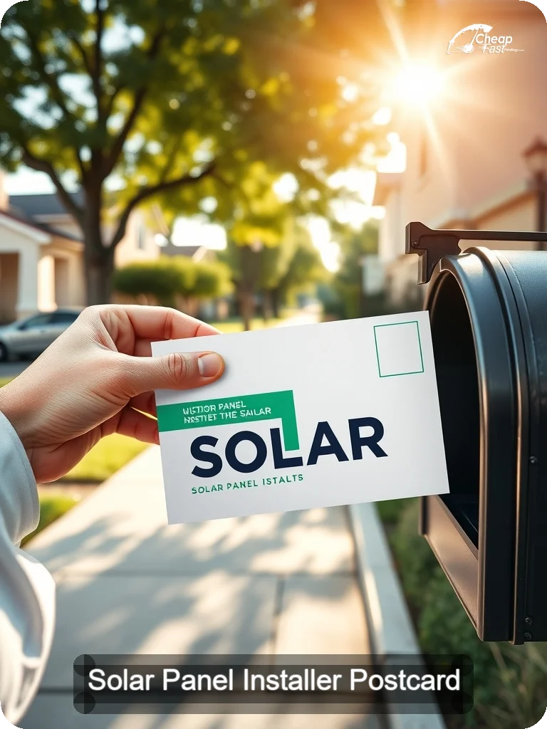 Solar Panel Installer Postcard Sample 04 · 5" x 7" design sample