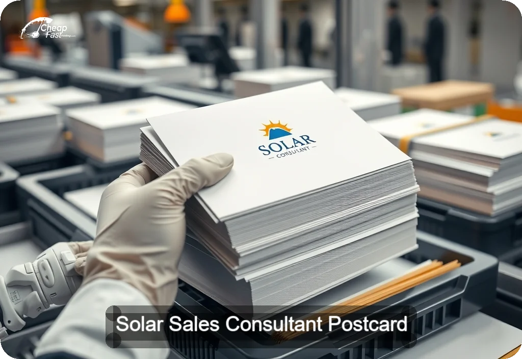 Solar Sales Consultant Postcard Sample 09 · 6" x 11" design sample