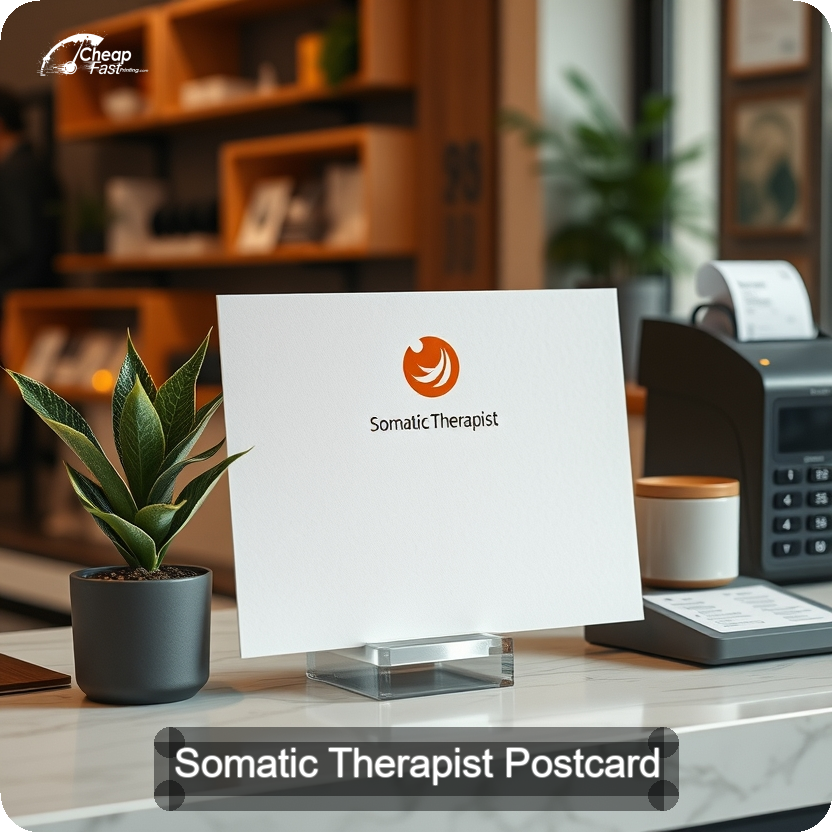 Somatic Therapist Postcard Sample 03 · 5" x 5" design sample