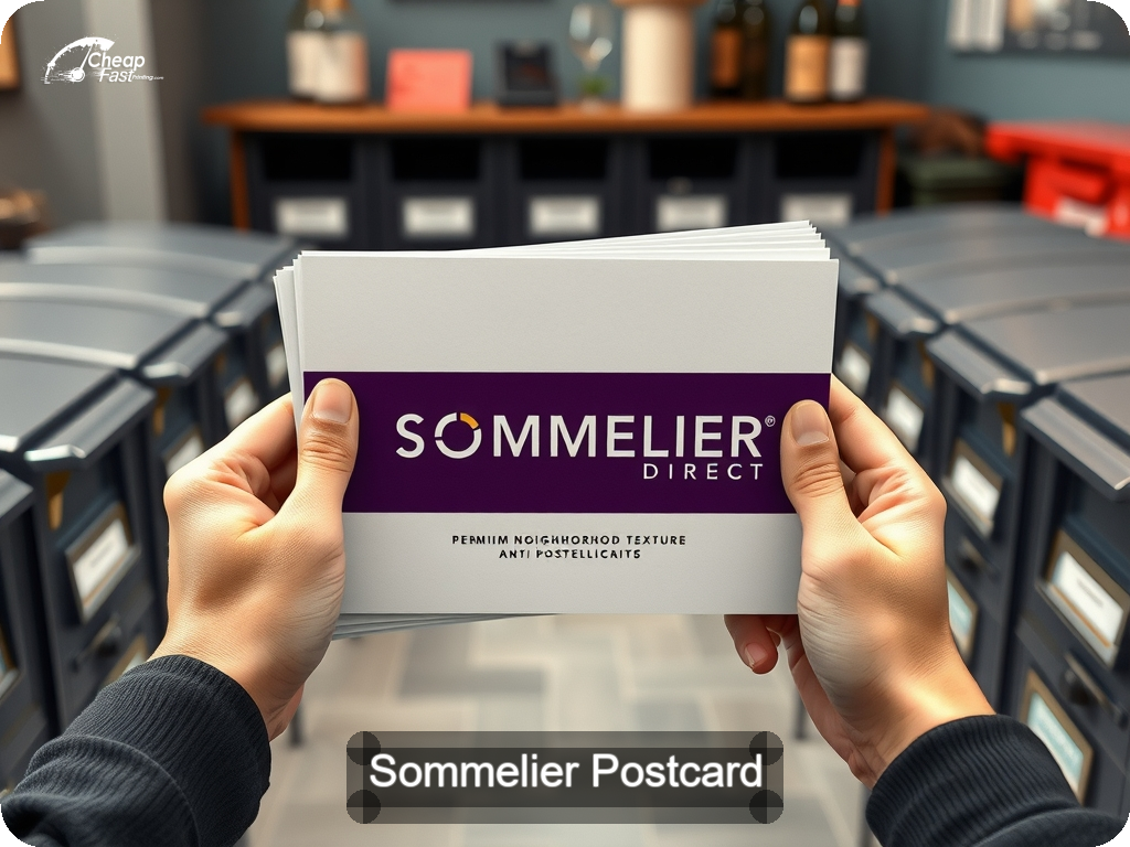 Sommelier Postcard Sample 10 · 6.5" x 9" design sample