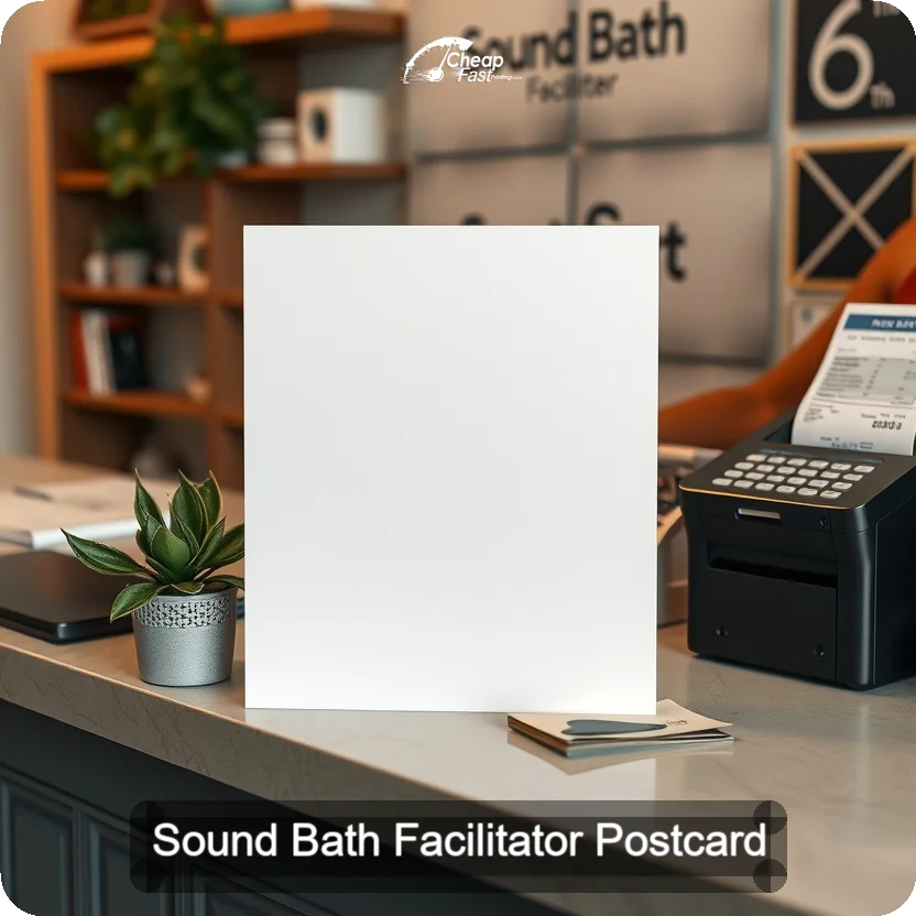 Sound Bath Facilitator Postcard Sample 04 · 5" x 5" design sample