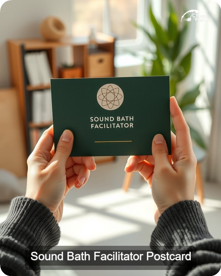 Sound Bath Facilitator Postcard Sample 05 · 4.25" x 5.5" design sample