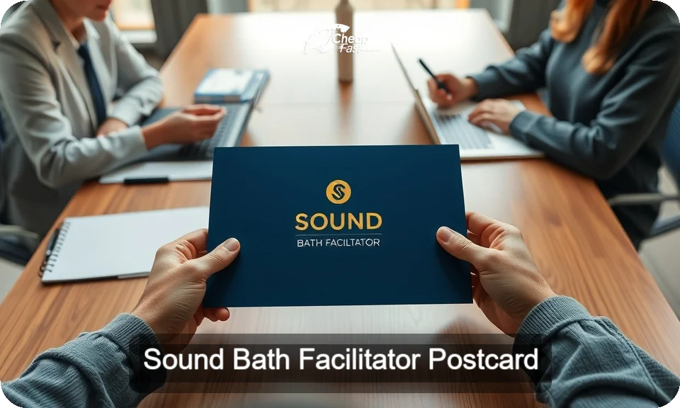 Sound Bath Facilitator Postcard Sample 06 · 4" x 9" design sample
