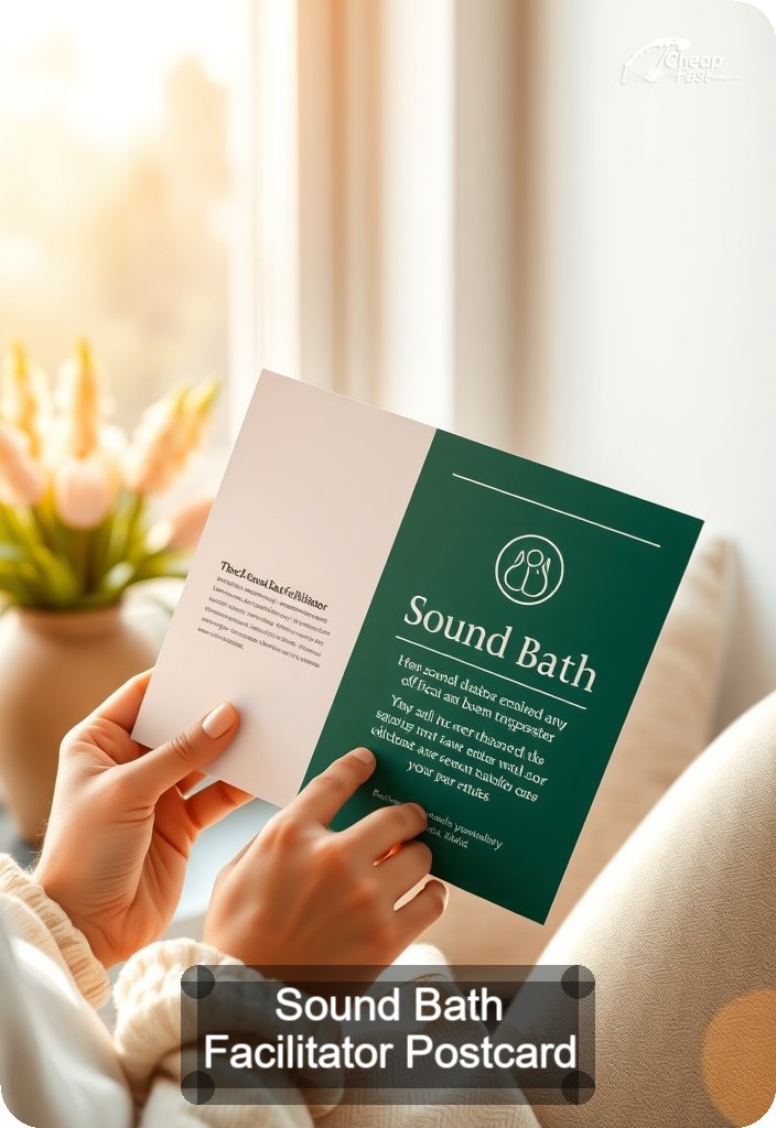 Sound Bath Facilitator Postcard Sample 07 · 4.5" x 6.5" design sample