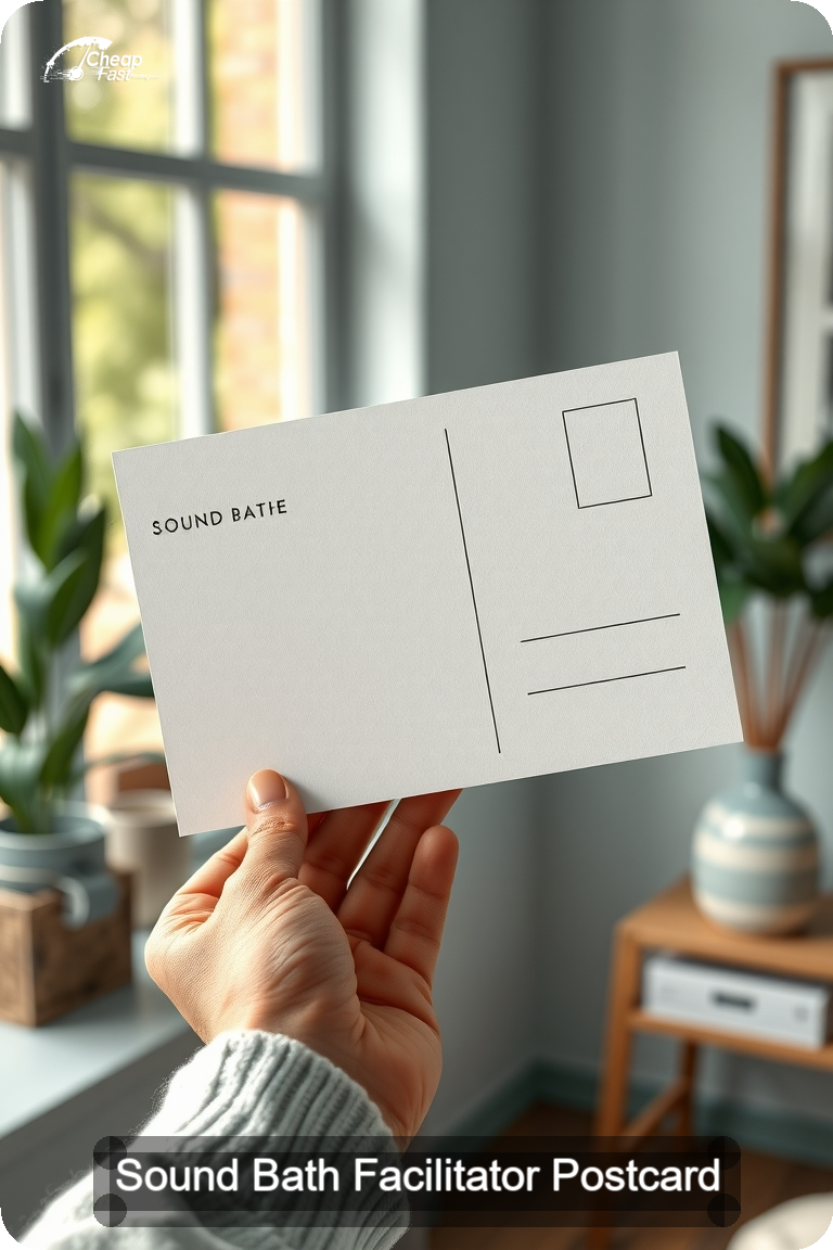 Sound Bath Facilitator Postcard Sample 09 · 4.5" x 11" design sample