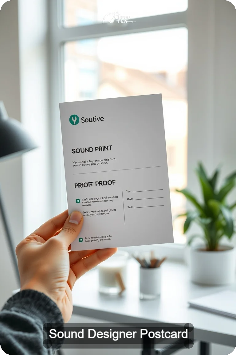 Sound Designer Postcard Sample 02 · 4.5" x 11" design sample