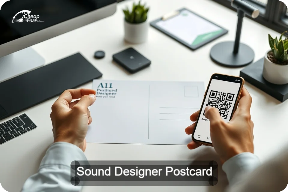 Sound Designer Postcard Sample 05 · 6" x 9" design sample