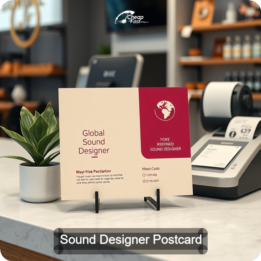 Sound Designer Postcard Sample 07 · 5" x 5" design sample
