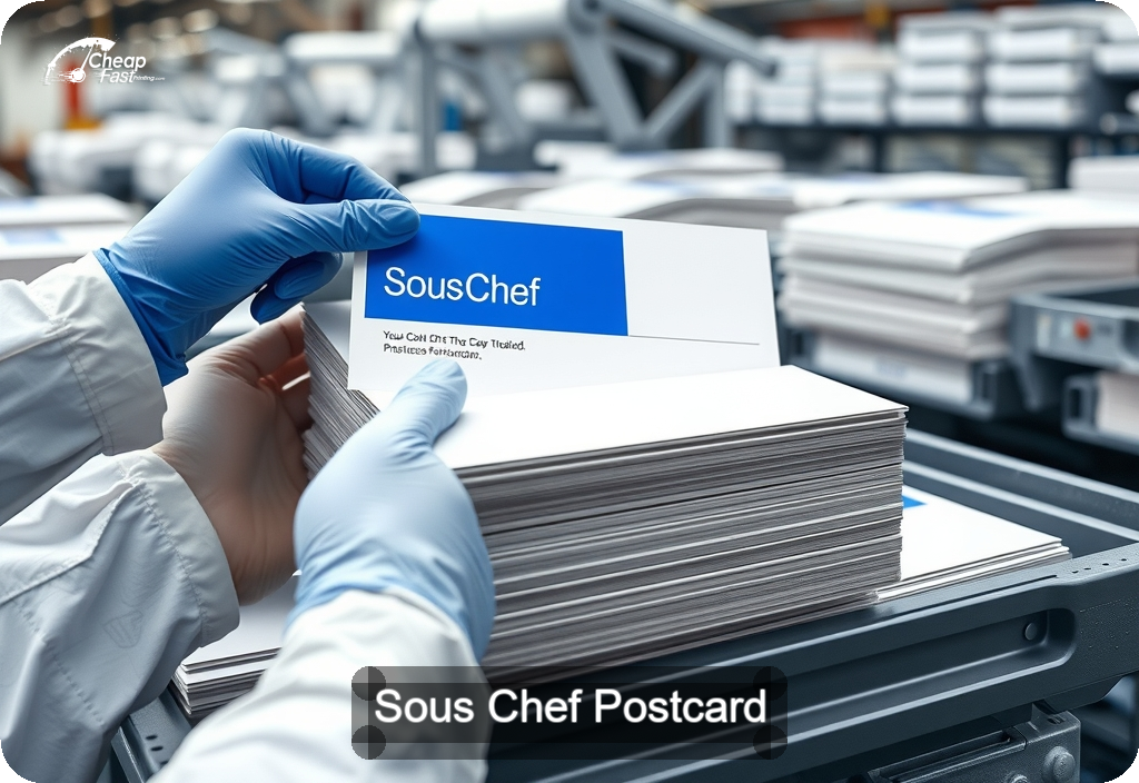 Sous Chef Postcard Sample 01 · 6" x 11" design sample
