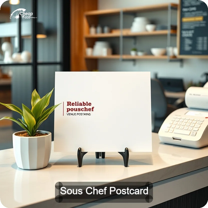 Sous Chef Postcard Sample 02 · 5" x 5" design sample