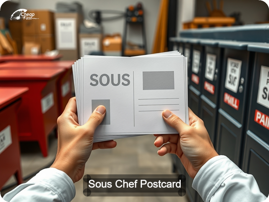 Sous Chef Postcard Sample 06 · 6.5" x 9" design sample